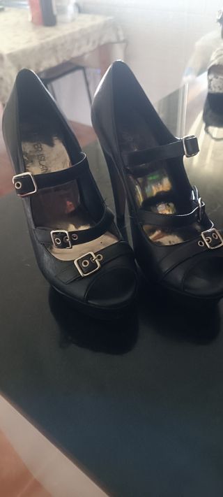 Zapatos River island negros, talla 38