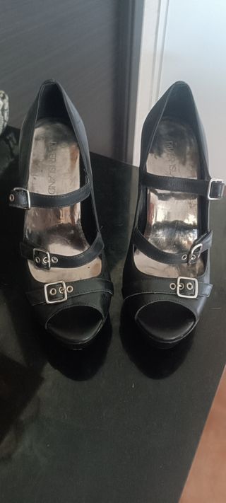 Zapatos River island negros, talla 38