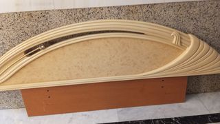 Cabecero cama beige madera