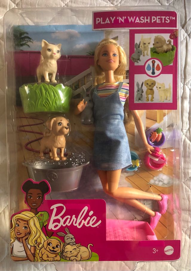 Barbie Play & Wash Mascotas