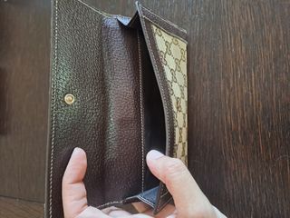 Cartera billetera Gucci Beige y Marrón