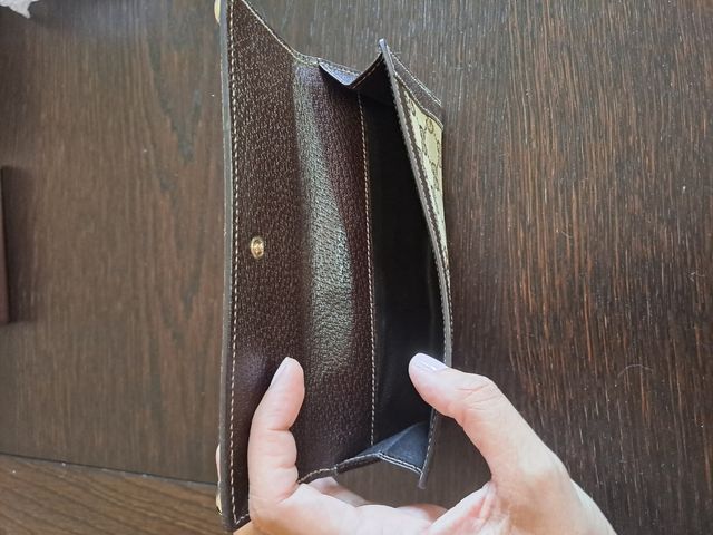 Cartera billetera Gucci Beige y Marrón