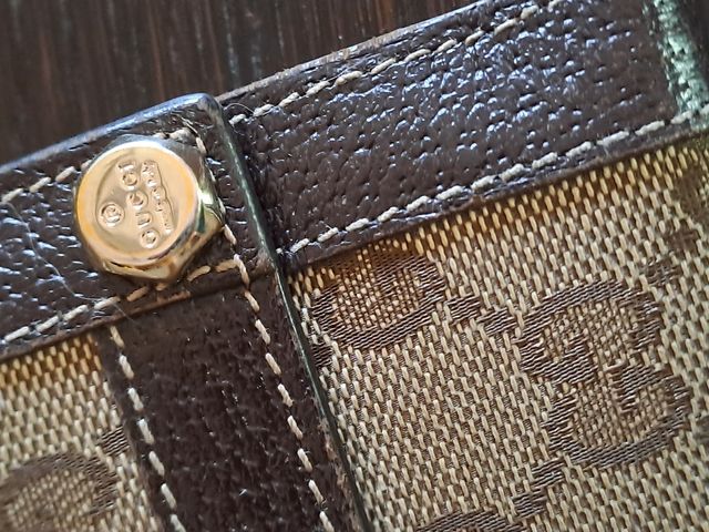 Cartera billetera Gucci Beige y Marrón