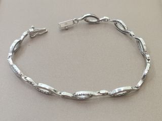 Pulsera oro blanco - Diamantes