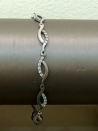 Pulsera oro blanco - Diamantes