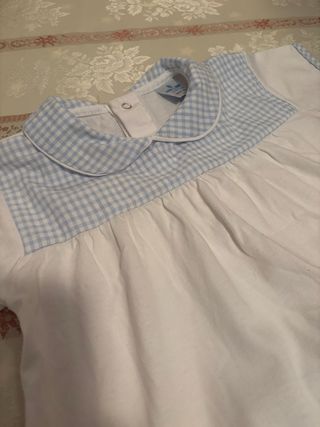 Set bambino maschio 86cm - vichy blu