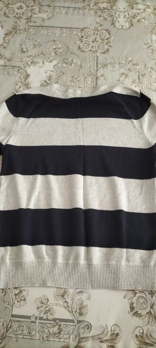 Jersey rayas azul marino-gris M