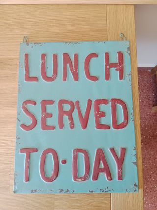 Cartel Bar vintage: Lunch Served Today