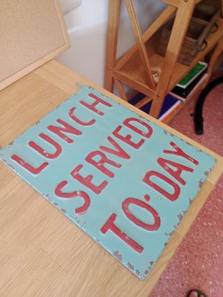 Cartel Bar vintage: Lunch Served Today