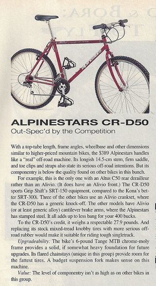Bicicleta Montaña Alpinestars mtb clásica cromoly