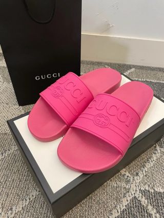 Chanclas Gucci Pink Talla 45
