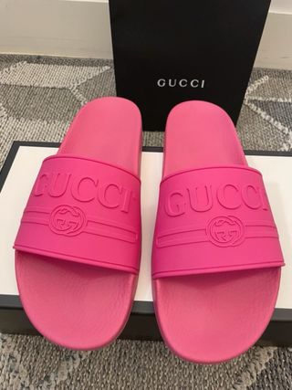 Chanclas Gucci Pink Talla 45