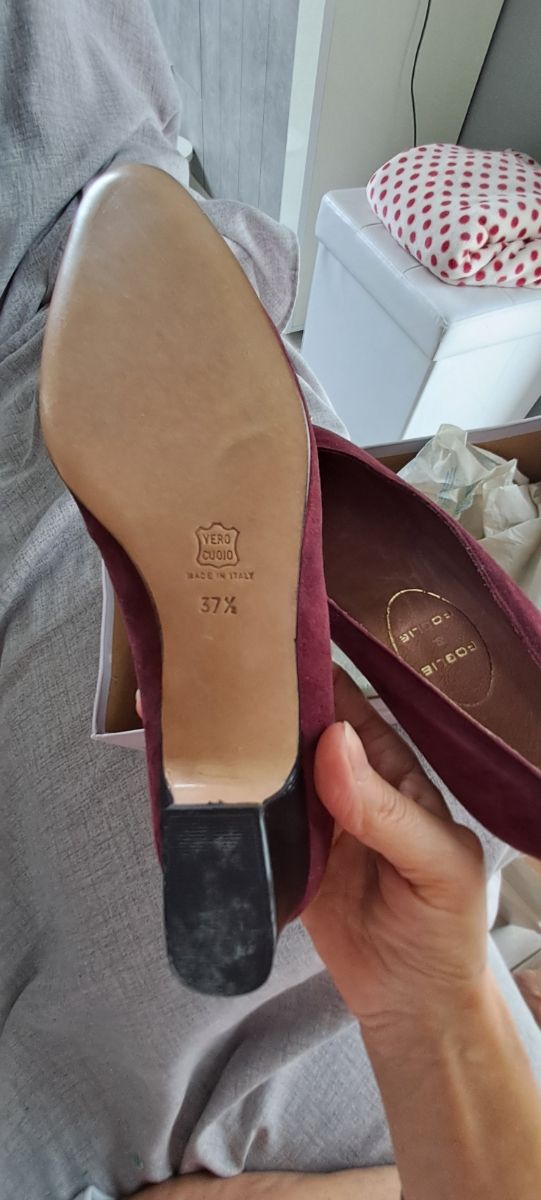 - Ballerine in camoscio rosse