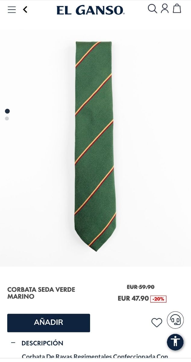 Corbata seda El Ganso