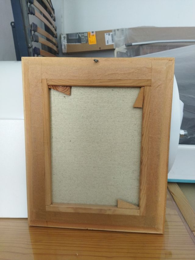 Cuadro pintado a mano multicolor