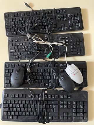 4 teclados + 3 ratones: Pack oficina