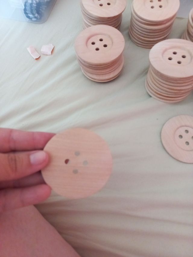 62 Botones madera - Manualidades