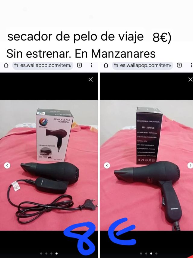 Secador Pelo Plegable SEC-25PROB