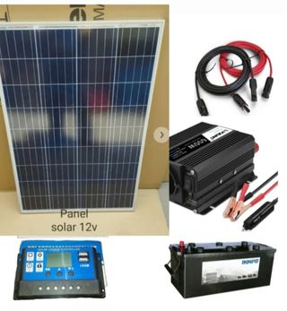 Kit Solar 12v, Panel, inversor, batería
Camper 