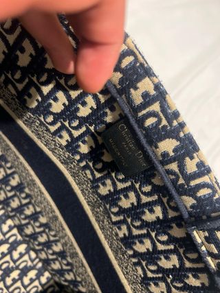 Dior Book Tote Bag - Beige & Blu