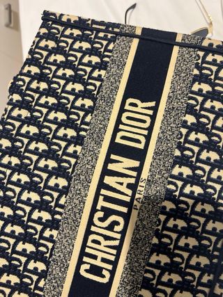 Dior Book Tote Bag - Beige & Blu