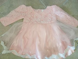 Vestido Menina Rosa - Tam 18 Meses