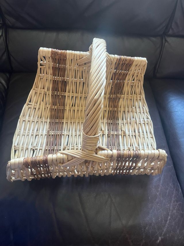 Cesta mimbre rectangular