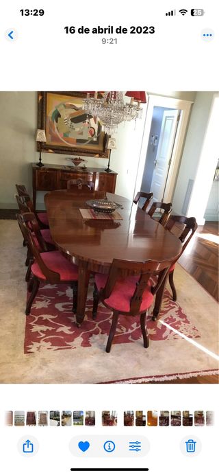 Silla inglesa de Comedor Caoba Antigua 