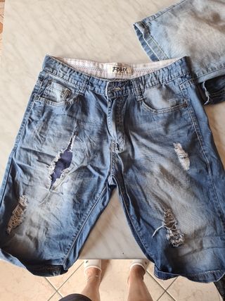 3 Shorts jeans uomo tg M
