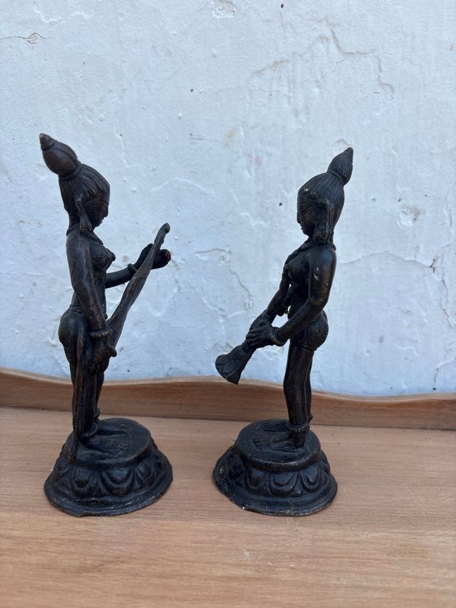 2 Figuras bronce India antiguas