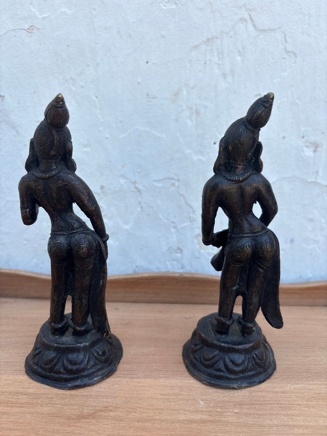 2 Figuras bronce India antiguas