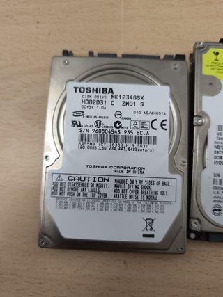 2 HDD 120GB - Toshiba & WD