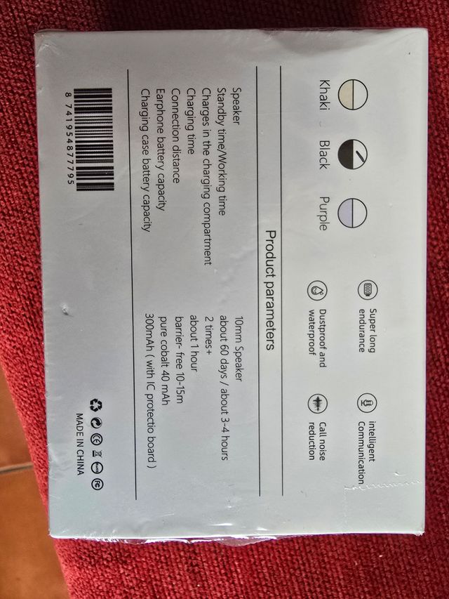 Auscultadores Bluetooth Gleegard - Novos