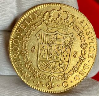 8 Escudos Oro 1788 Sevilla 27,05 g Carlos III