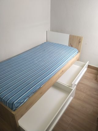 Cama 90cm con 2 cajones
