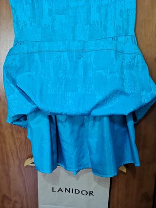 Vestido LANIDOR turquesa festa