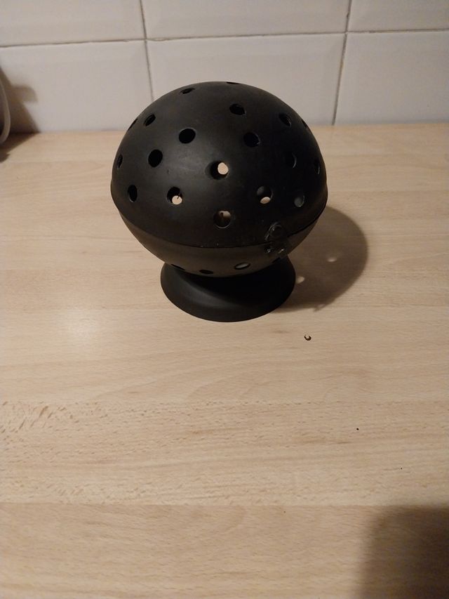 Portavelas metálico negro