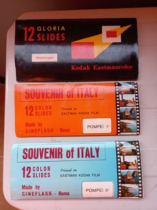 11 carpetas de 12 diapositivas Italia, vintage