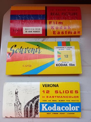 11 carpetas de 12 diapositivas Italia, vintage