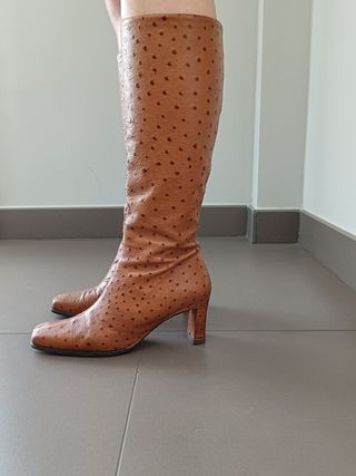 Botas piel marrón Ostrich