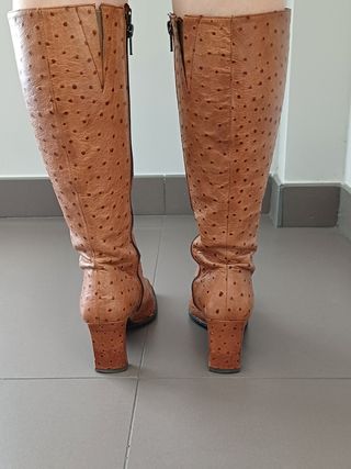 Botas piel marrón Ostrich