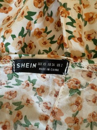 Vestido floral Shein - branco