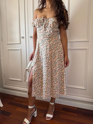 Vestido floral Shein - branco