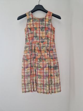 Abito bimba scozzese multicolor