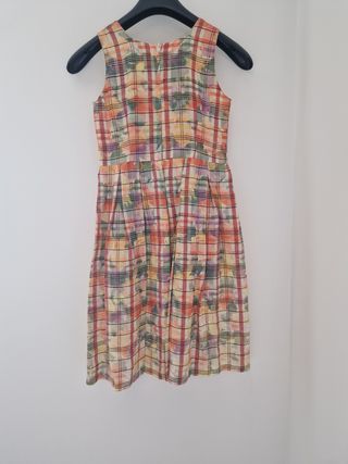 Abito bimba scozzese multicolor