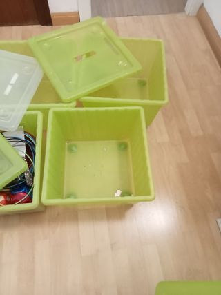 Cajas almacenaje - 4 uds. - Verde