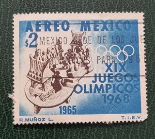 Sello México 1965 Olimpiadas