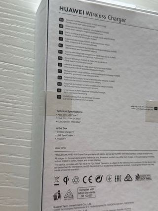 Cargador inalámbrico HUAWEI 15W PRECINTADO