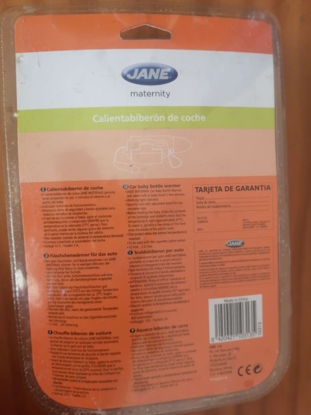 Calienta biberones Jane para coche. Nuevo.