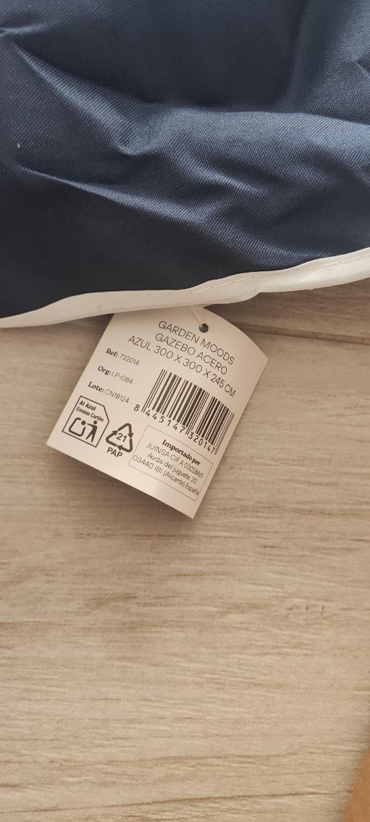 Toldo Gazebo Garden Moods 3x3 Azul